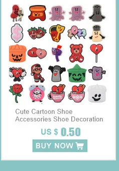 Cute Shoe Charms PVC Shoe Decorations Accessories for Clogs Sandals Wristband DIY