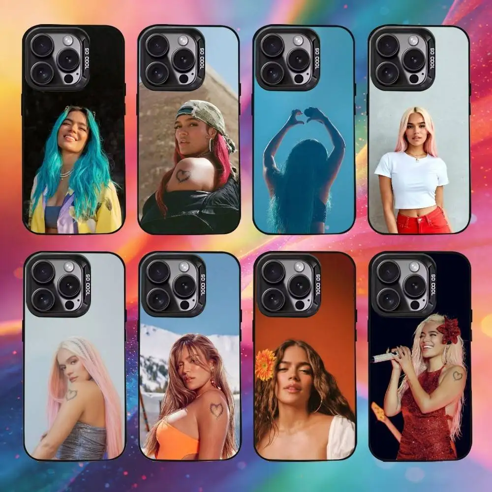 

A-Amargura K-Karol G Phone Case For iPhone17, 16,15,14,13,12 Pro Max Black Candy Matte Shockproof Cover