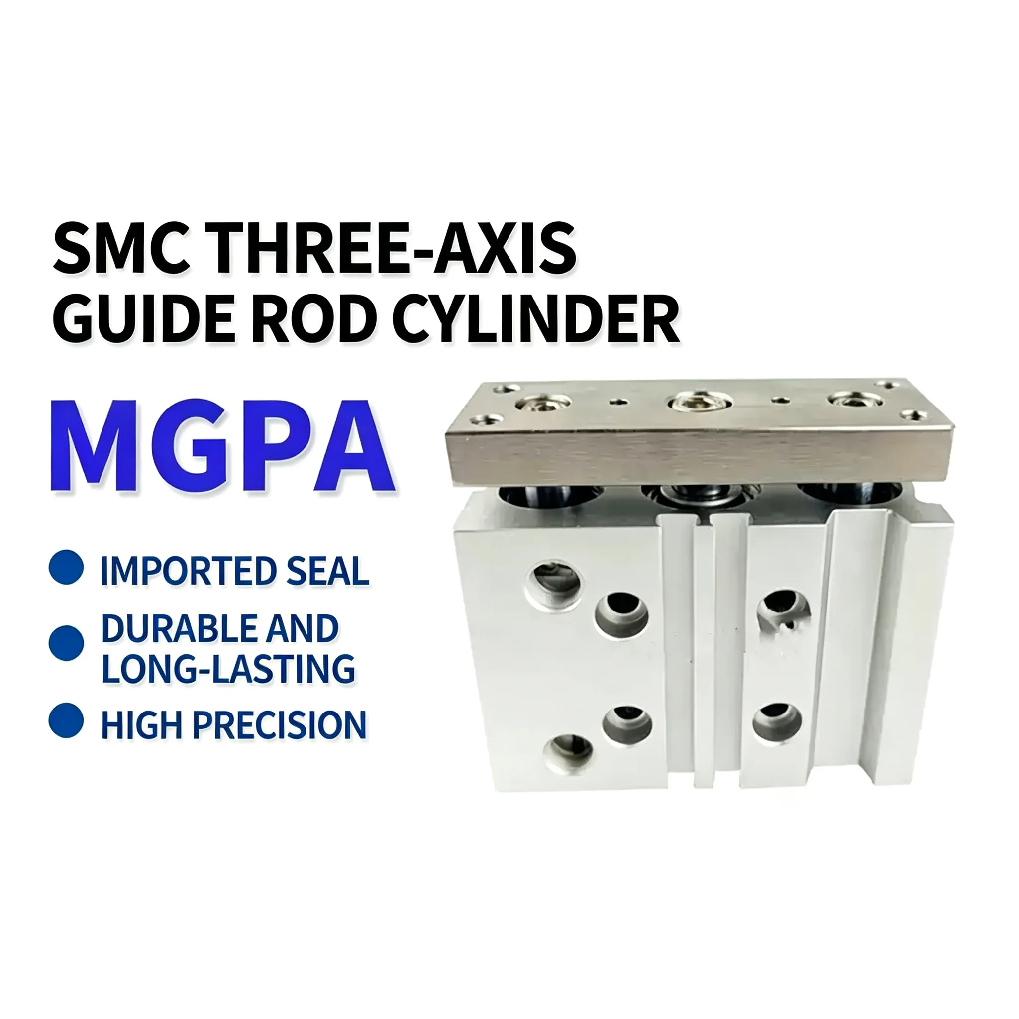 MGPA12 MGPA16 MGPA20 MGPA25 MGPA32 MGPA40 MGPA50 MGPA63 MGPA80 Stroke 10-400MM MGPA Series Compact Guide Cylinder