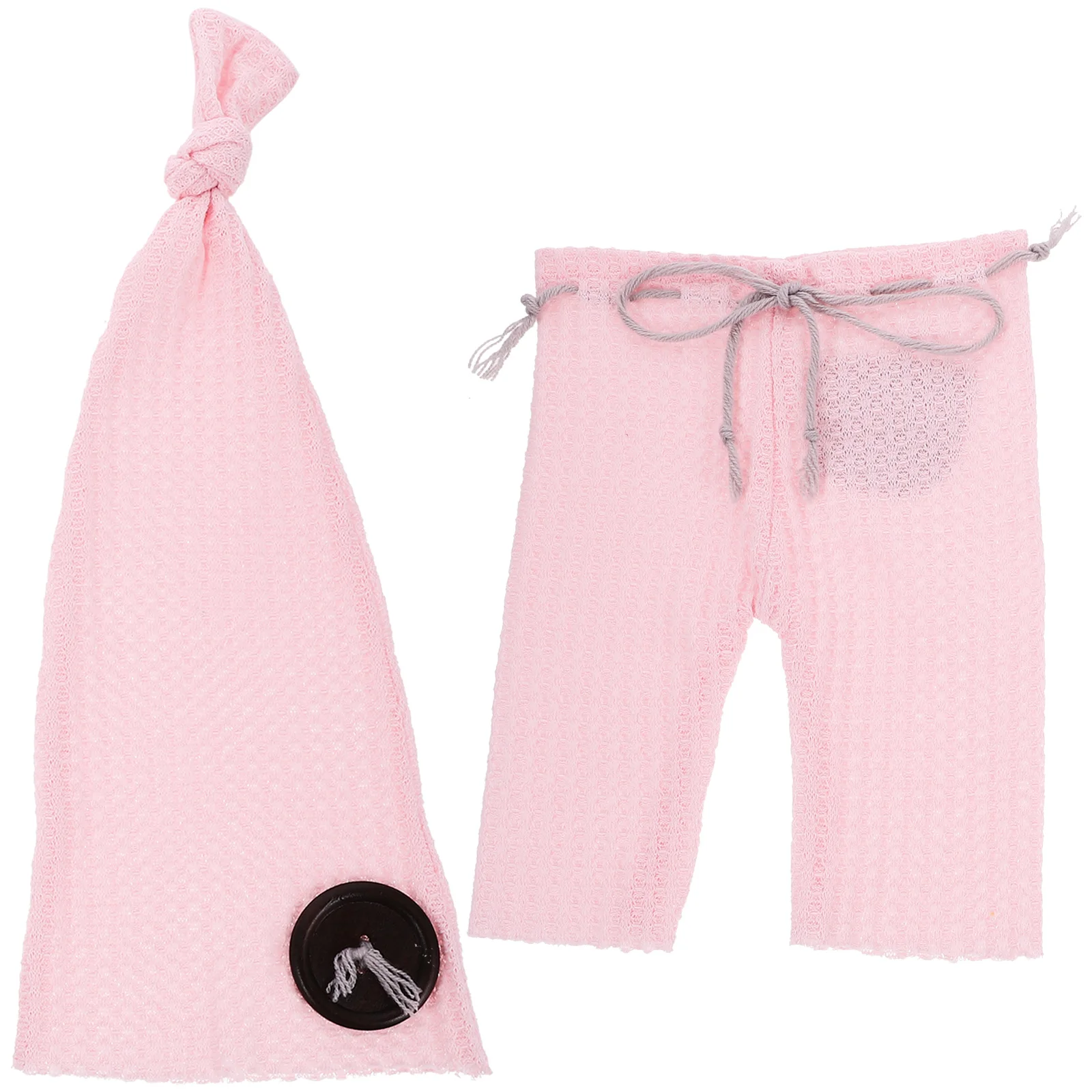 

Knitted Pants with Hat Newborn Photography Outfits Boy Baby Costume Girls Prop Babies Photoshoot Clothing