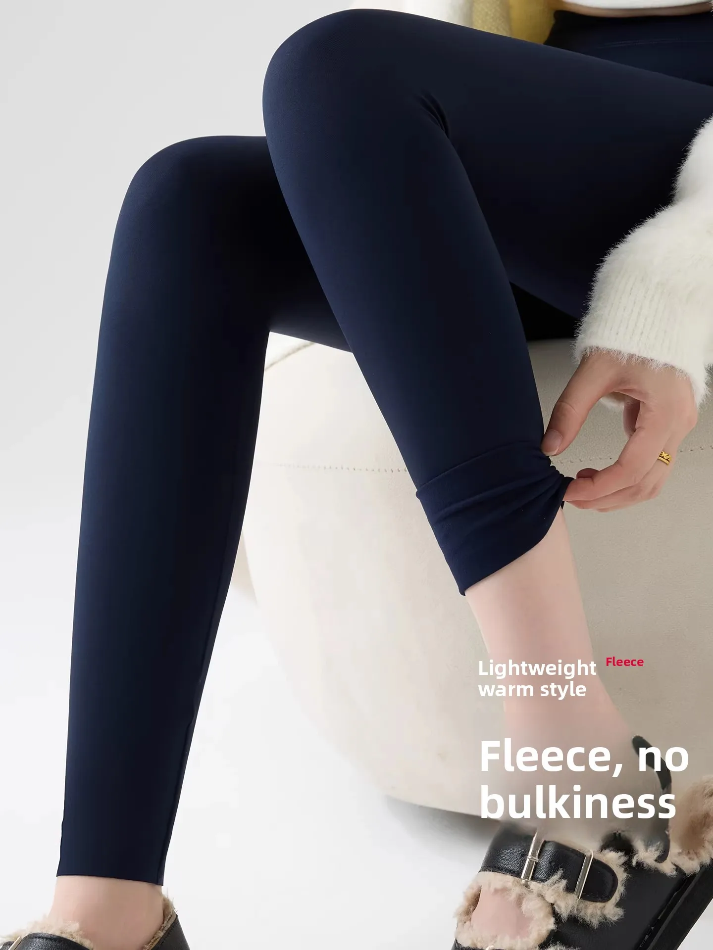 

High Waist Fce Lined ark Skin Yoga Pants Women's Autumn Winter Thi Warm Tummy Control Butt Lifting Base Layer Pants