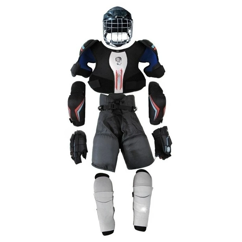 Ice Hockey Protector Full Adult Ice Hockey Equipment Breast Protector Leg Board Anti-Drop Pants Gloves