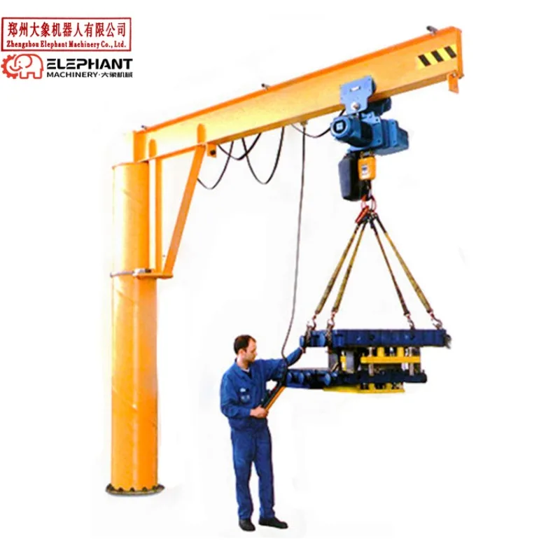 Customized 250kg 500 Kg 1t 1.5 Ton 2ton Manual Pillar Mounted Jib Cranes