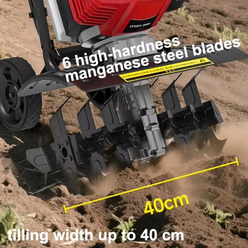 Plug in Electric Micro Cultivator Small Home Soil Tilling Machine Garden Hoeing Rotary Tiller view 3