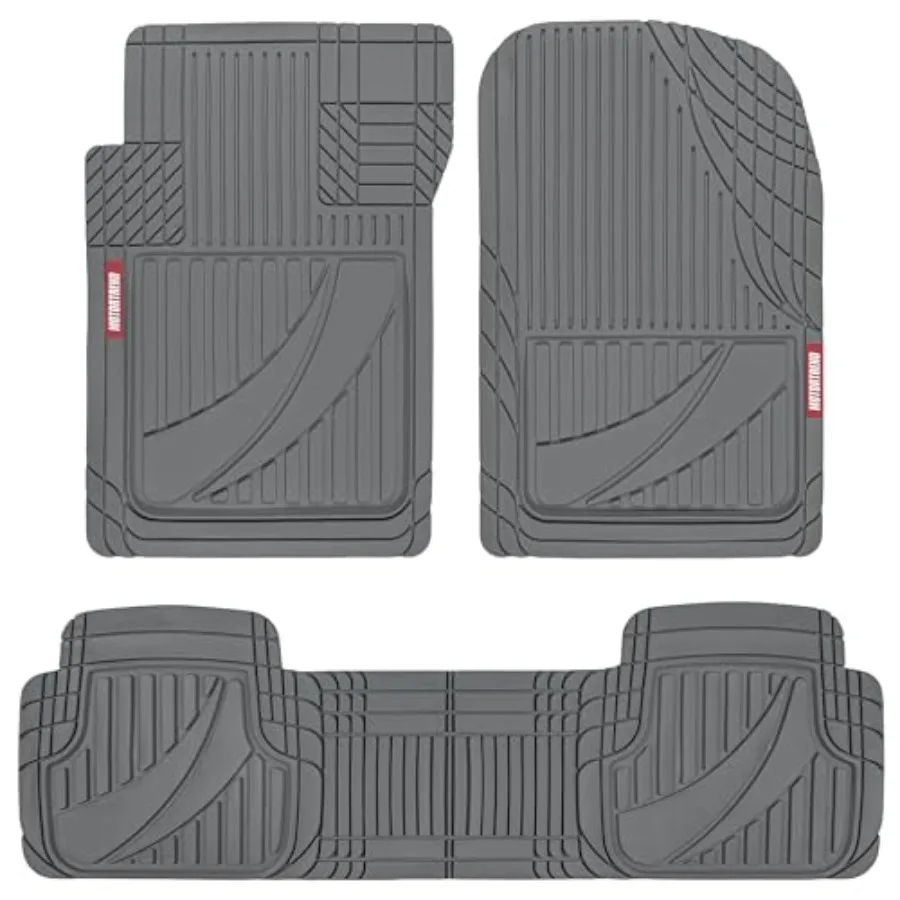 

FlexTough™ Advanced Rubber Car Floor Mats Heavy Duty Trim to Fit All Weather Floor Mats for Cars Truck SUV - Automotive Car Int
