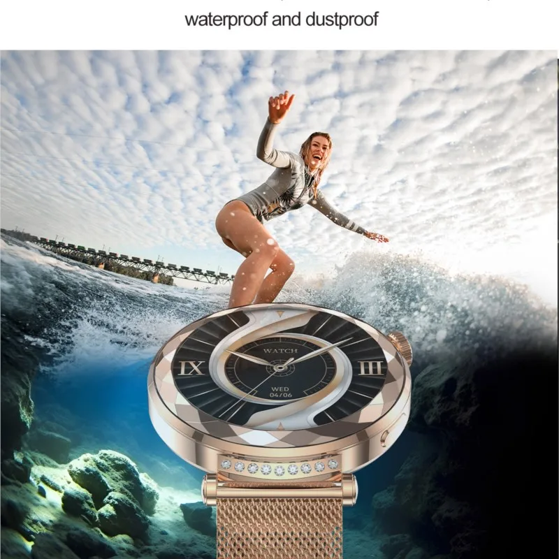 NAMOFOTO Новые 1,19-дюймовые женские роскошные умные часы, женские модные наручные часы с бриллиантами, Bluetooth-наручные часы с вызовом, спортивные умные часы для фитнеса