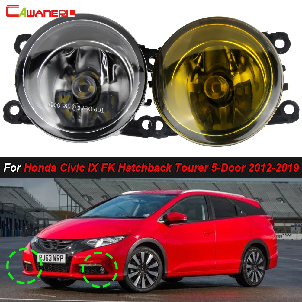 

2 шт. Автомобильные передние противотуманные фары в сборе с галогенной светодиодной лампой H11 55 Вт 100 Вт для Honda Civic IX FK Hatchback Tourer 5-дверный 2012-2019