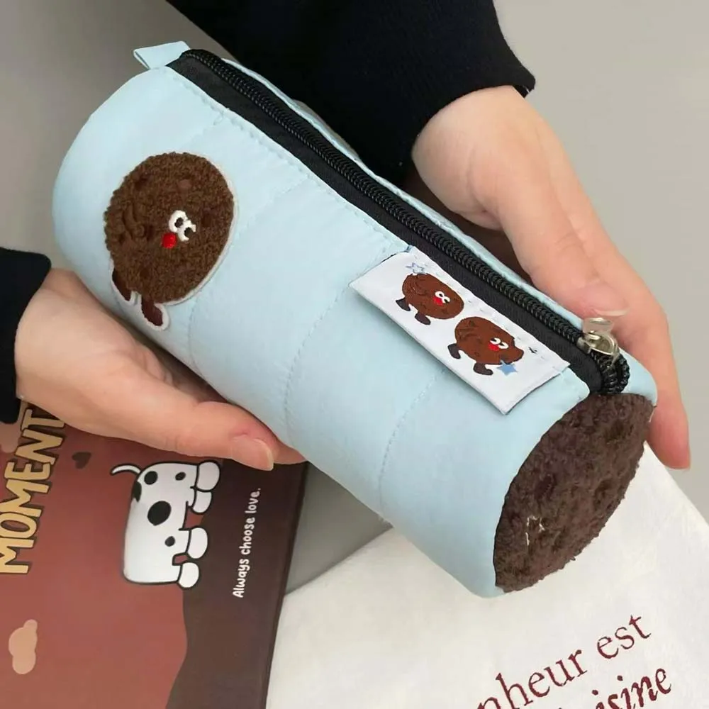 

Lovely Cookie Cookie Stationery Bag Desktop Storage Large Capacity Korean Style Pencil Case Mint Colored Biscuit Ins Style