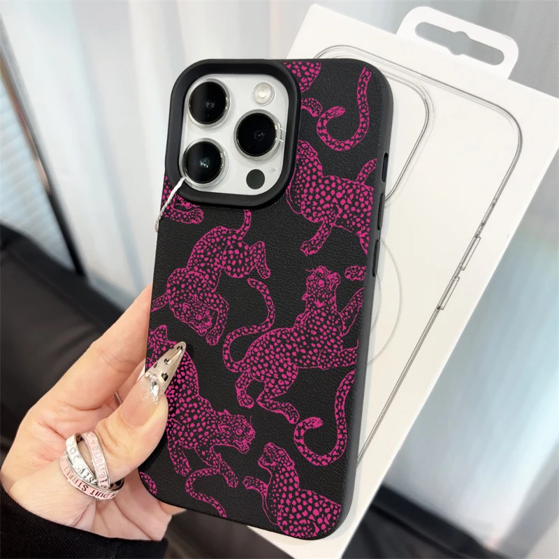 Diamant-Leopardenmuster-Hüllen für iPhone 17 14 15 16 Pro Max Plus, iPhone 11 12 13 14 15 7 8 XS XR Luxus-Silikon-Schutzhülle – Detail 8