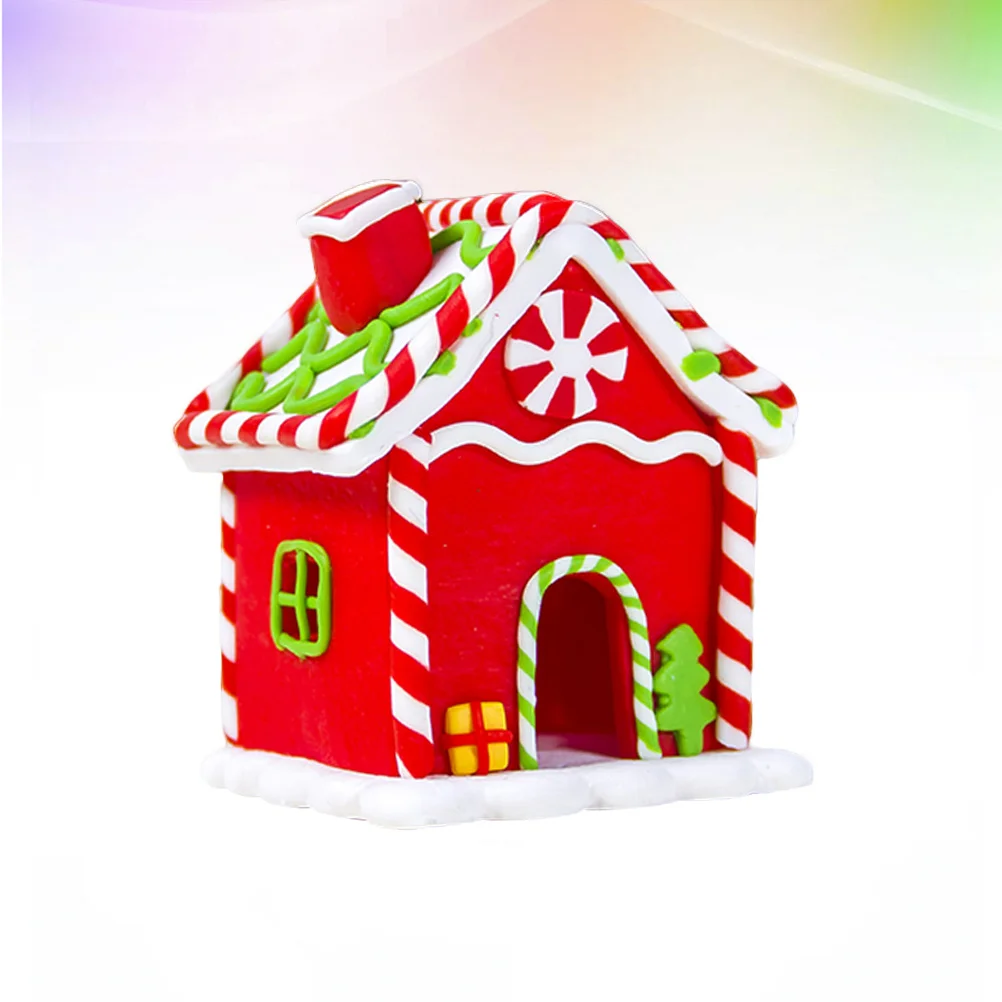 

Christmas Decoration Red Small Cabin Ornament for Kitchen Table Decor Holiday Season Festive Atmosphere Accessory