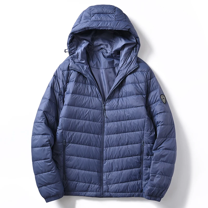 

Мужская легкая пуховая куртка Jaet с капюшоном Du, теплая пышная осенне-зимняя верхняя одежда, повседневная молодежная однотонная одежда