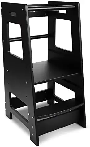 

Standing Tower for Toddlers, Toddler Stool for Kitchen Counter Kitchen Step Stool with Safety Rail Toddler Standing Tower with