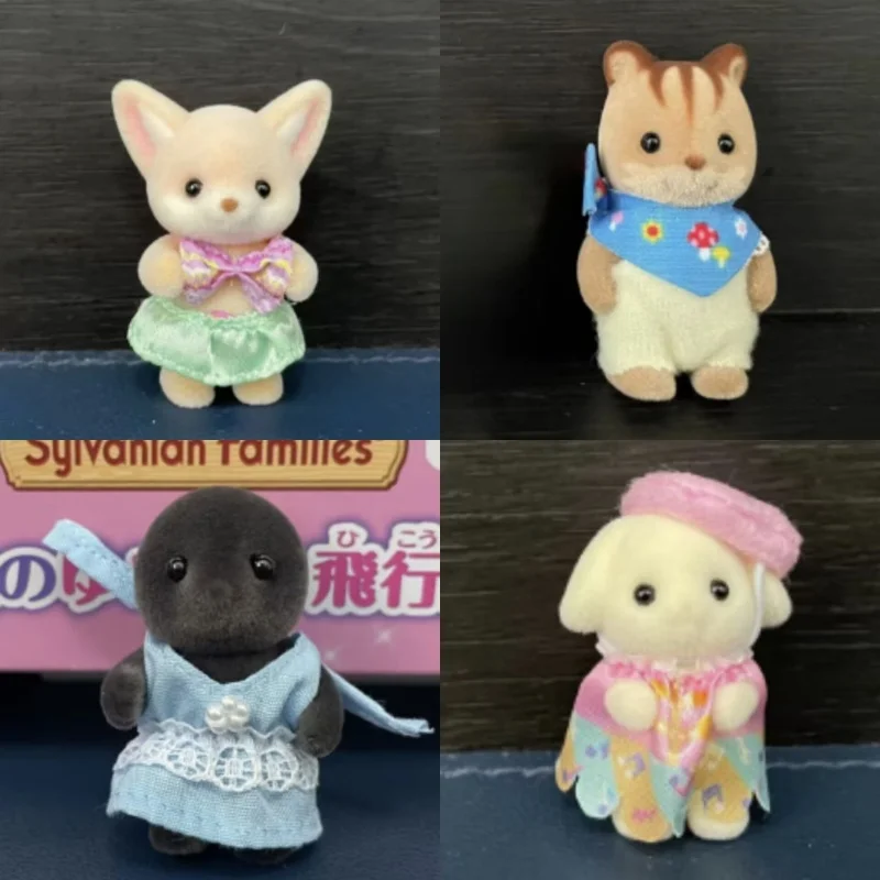 Sylvanian Families Forest Rabbit Grove Family Dollhouse Mole Baby Rabbit Persian Cat Koala Girls Flocking Doll Decor Toy Gifts