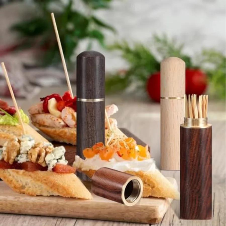 3 Packs Toothpick Holder Portable Wood Toothpick Case Waterproof Craft Toothpick Mini Toothpick Box Toothpick Dispenser Toothpi