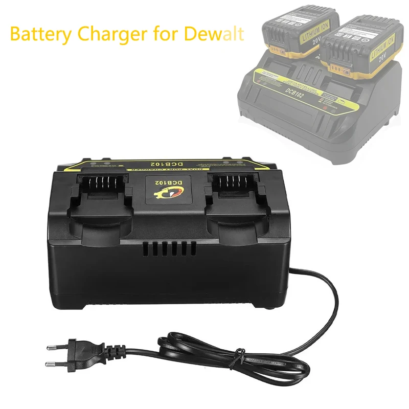 

2 charging port battery charger for Dewalt 12V 20V MAX Battery Cordless Drill Power Tool Battery Charger DCB206 DCB205 DCB204