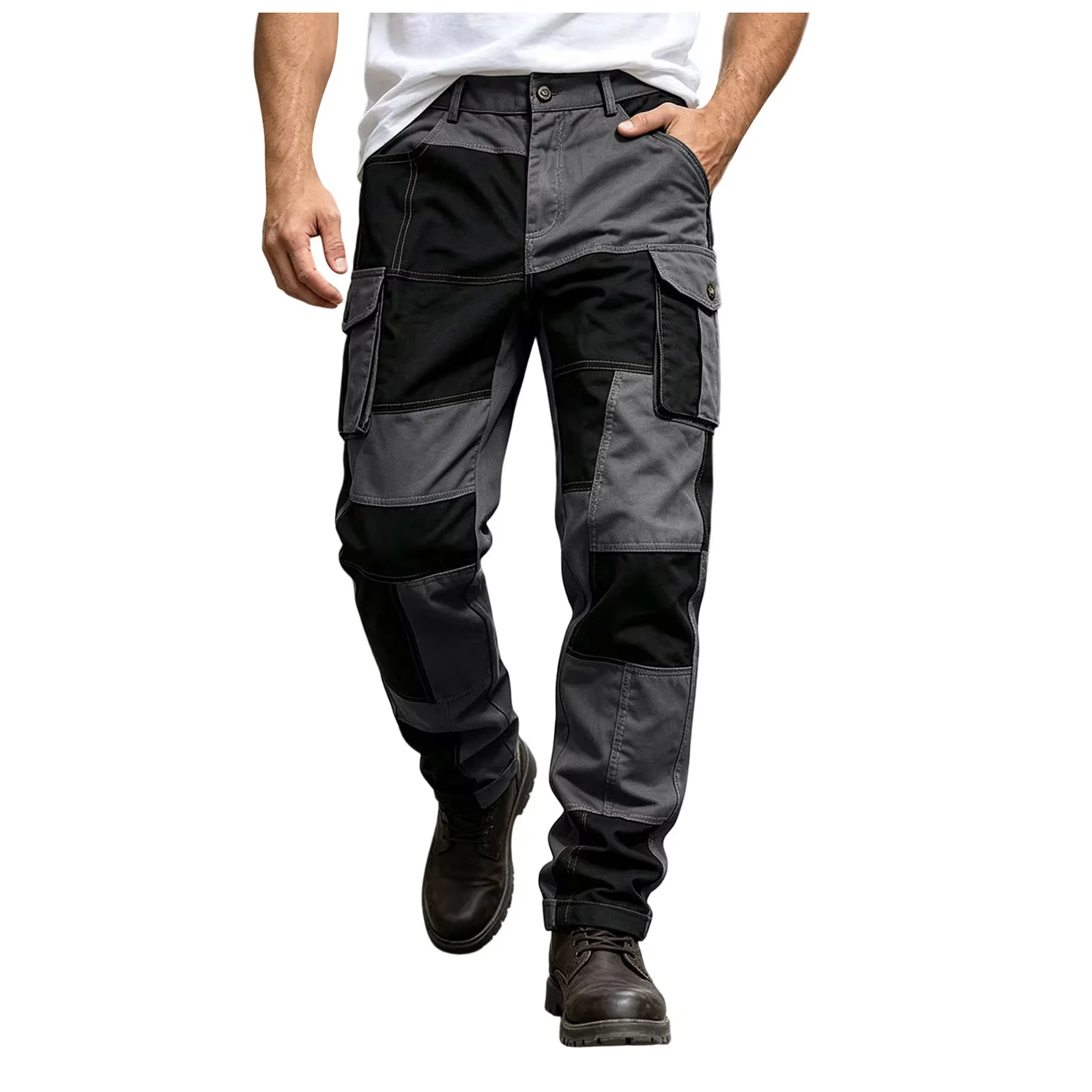 New Cotton Men Cargo Pants Kha - Men'S Fashion Trousers 评论和价格