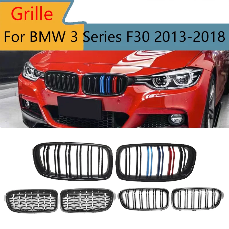

Передняя решетка для почек для BMW F30 F31 3 серии 2013-2018 318d 320d 330i 340i M Performance Пара решеток капота Автозапчасти кузова