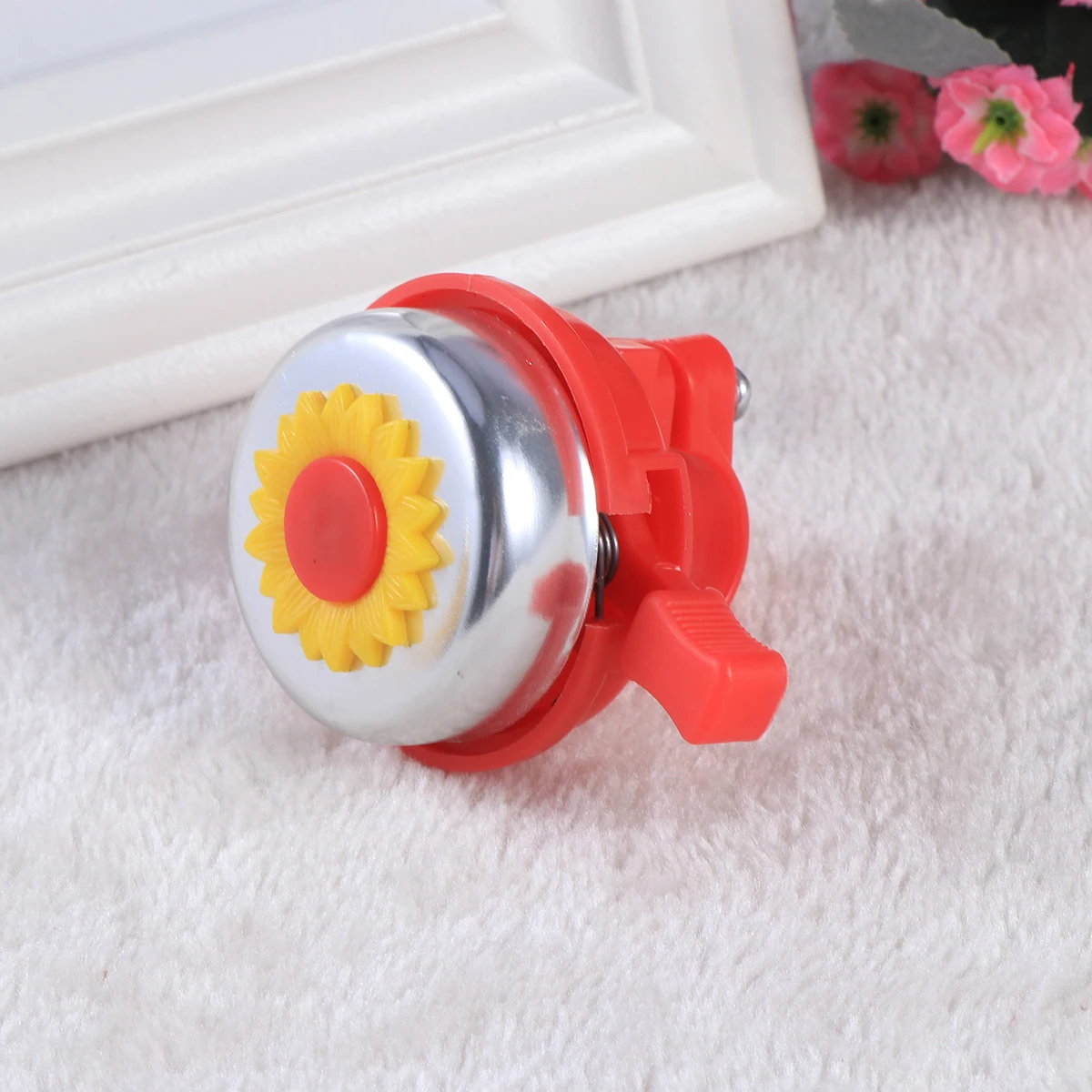 

2pcs Funny Bike Daisy Flower Cycling Ring Alarm Sunflower Style Handle Bar Chrysanthemum Pattern Durable