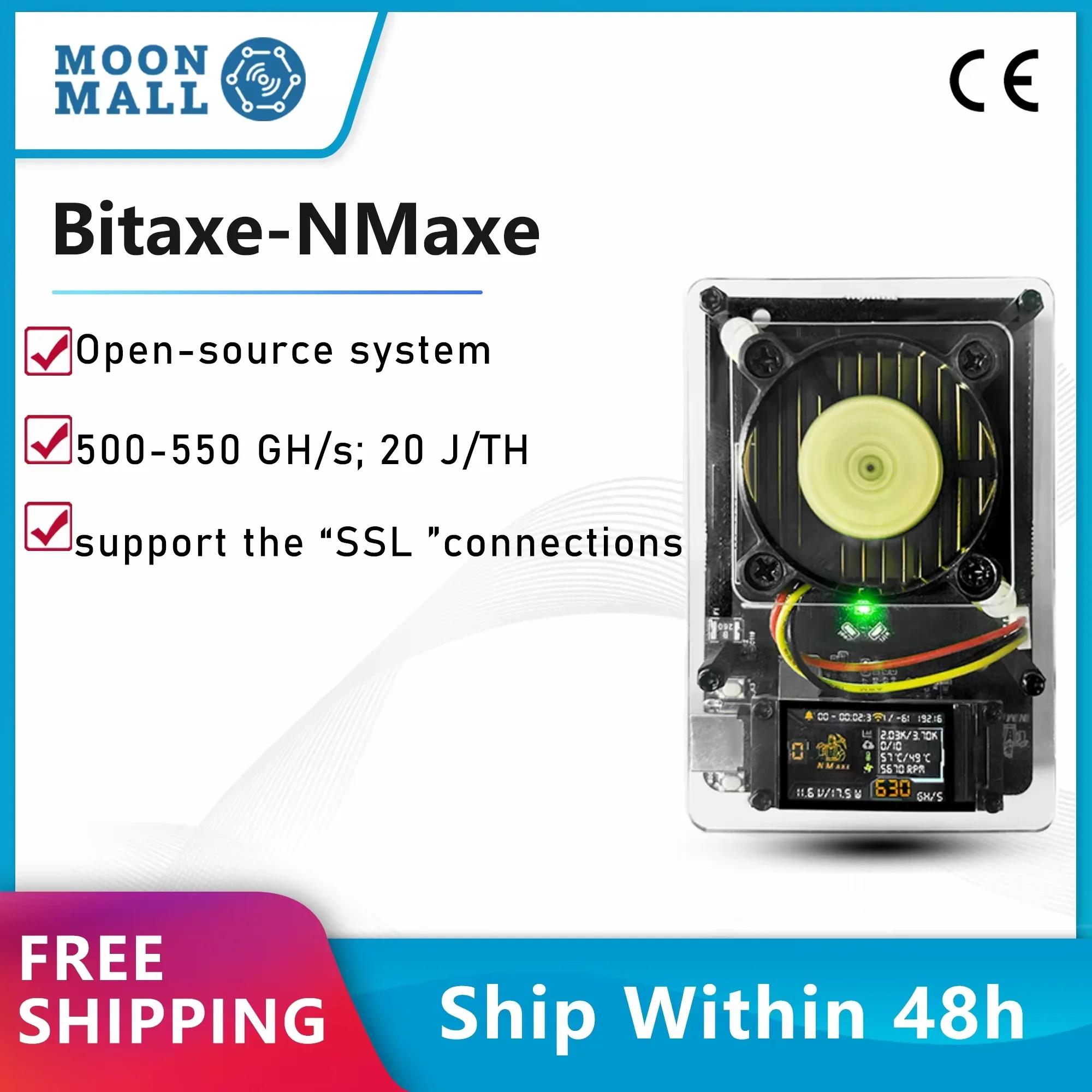 Bitaxe NerdMiner Axe BTC Miner Chip Opensource Solo Bitcoin Lottery BM1366 ASIC  500GH/s BCH XEC DGB Lottery With Support USB-PD