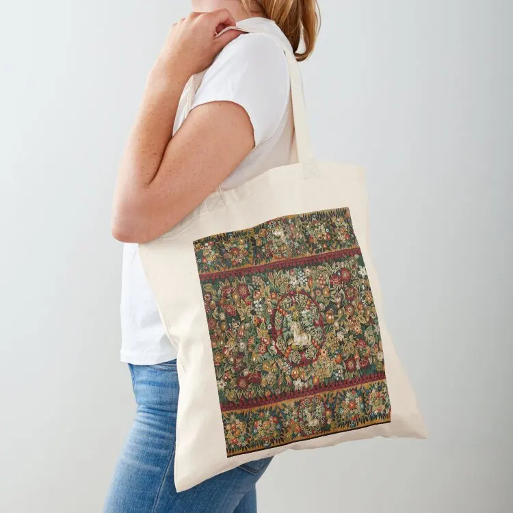 

Medieval Unicorn Floral Tapestry Tote Bag canvas bags shopper bag woman Canvas bag shopper bags for women