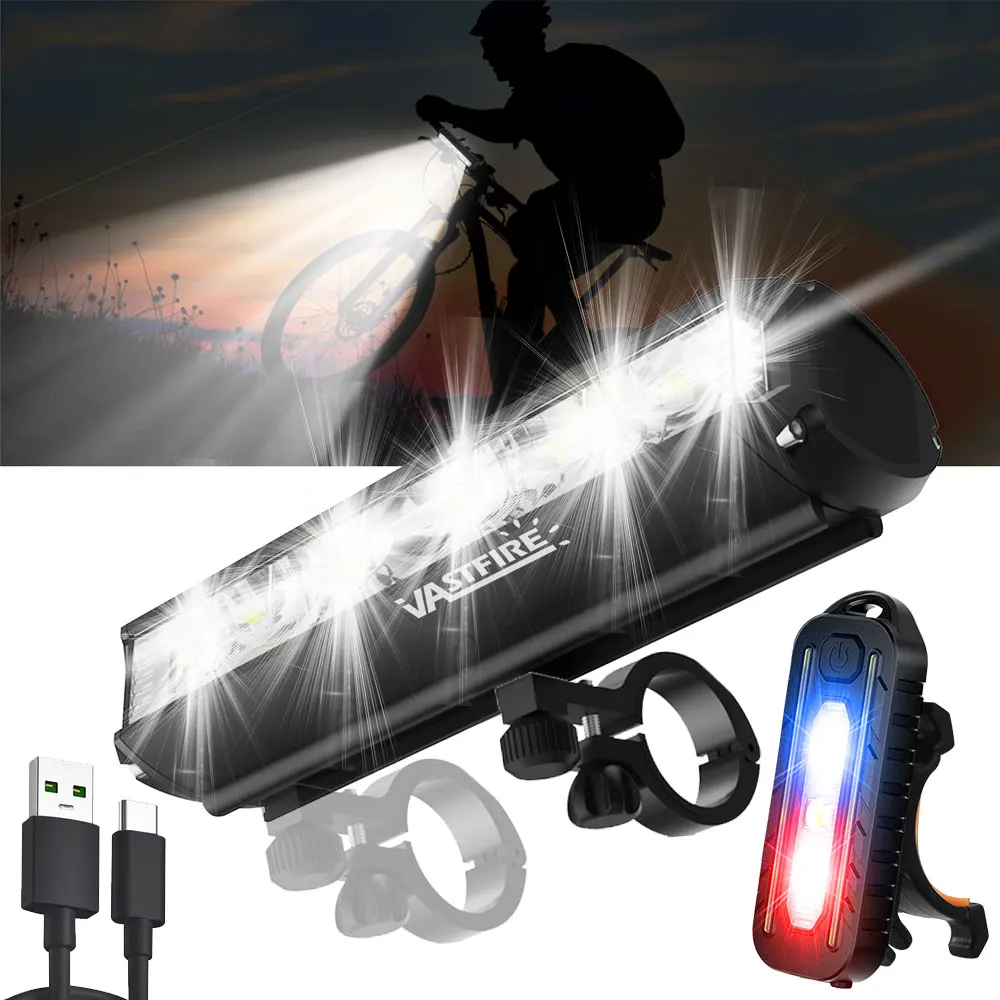 Bicycle Light Front 6000Lumen Bike Light 8000mAh IPX-5 Waterproof Flashlight USB Charging MTB Road Cycling led Lamp Accessories