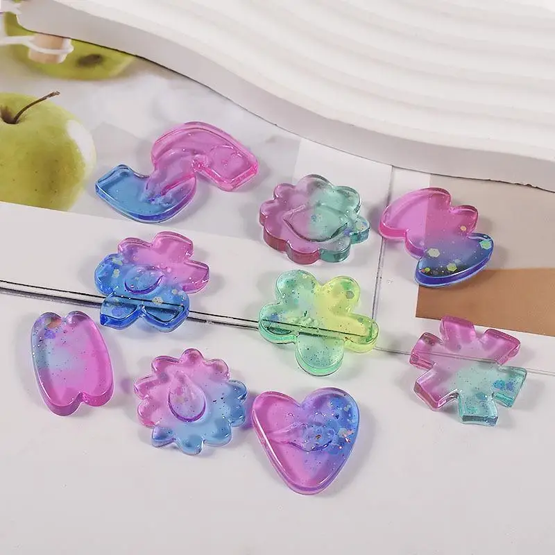 Resin Ring Mold for Epoxy Resin Funny Flower Rings Resin Molds Silicone Kawaii Shape Cute Series for DIY Crafts Jewelry Making