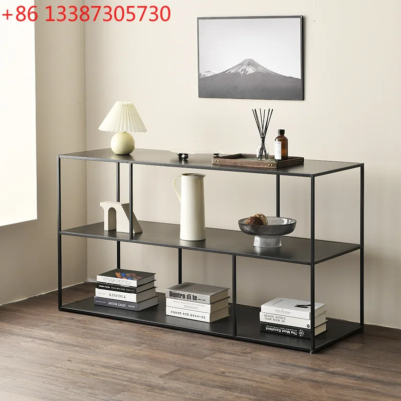 

Скандинавская книжная полка из кованого железа, низкий книжный шкаф, полка для хранения от пола до потолка для гостиной, современная простота дизайна.