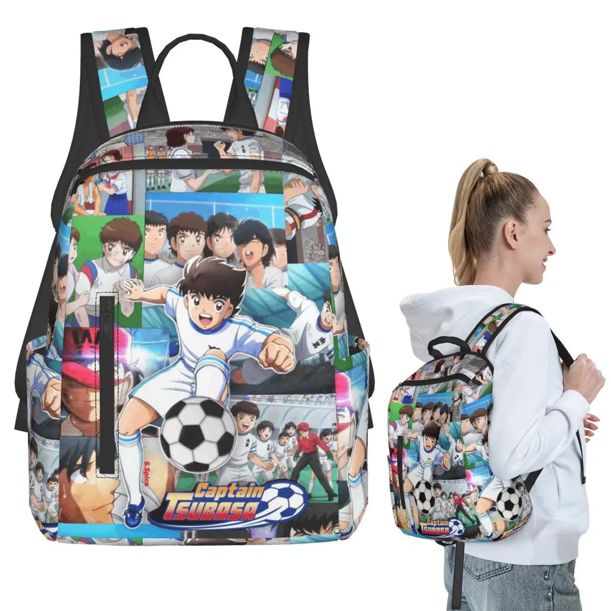 Captains Tsubasas Japan Football Anime (20) Backpack Student BookBag Boys Girls School Bag Computer Shoulder Bags Men Women