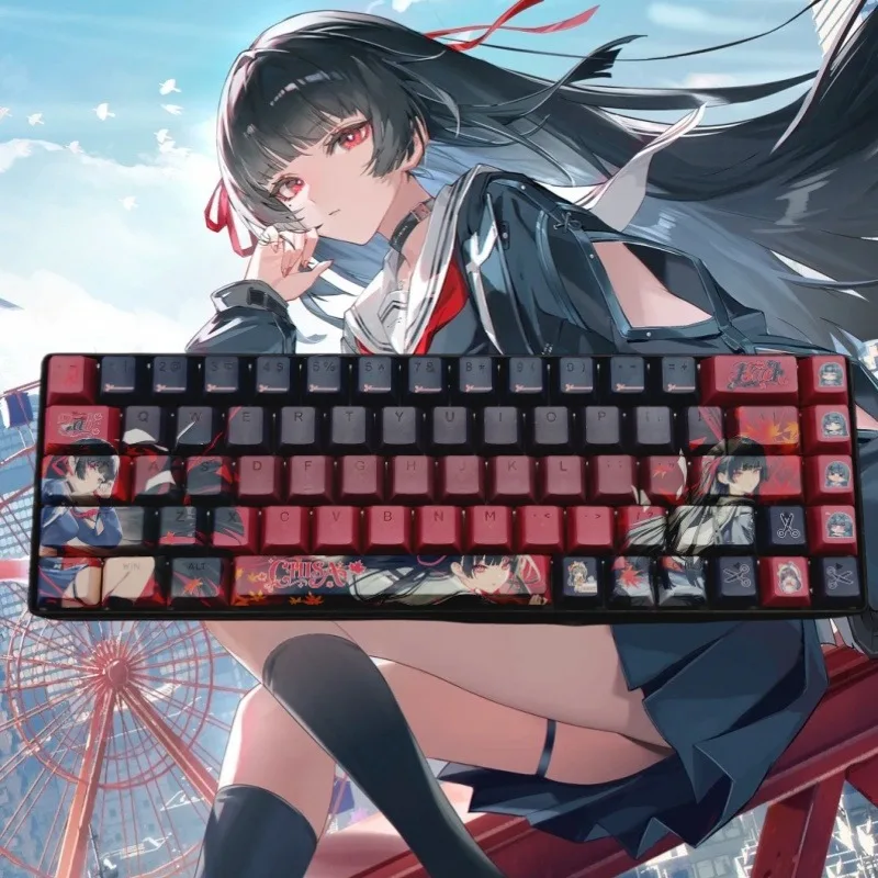 NEW Kuchiba Chisa Theme Anime Keycaps Mechanical Keyboard PBT Custom Keycap PC Gaming Keyboard Accessories Cartoon Gift Collect