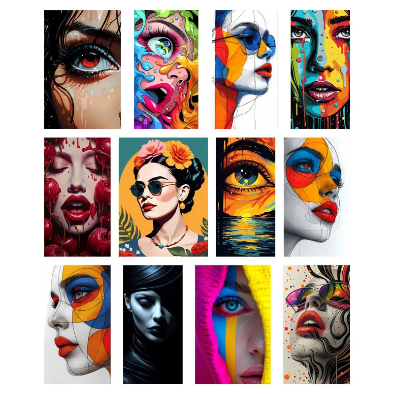 26cm Fashion Oil Painting Decal DTF Heat Transfer Printing Color Collision Art DIY Clothing Accessories Ironing Patch Washable