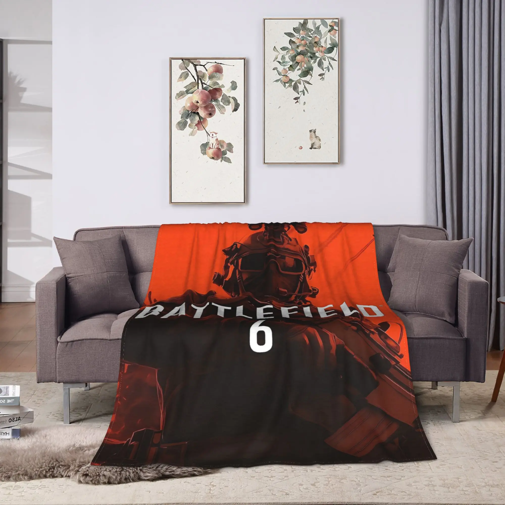 Warm Soft Blanket Travel Office Battlefield 2042 Game Throw Blanket  Flannel Bedspread For Couch Chair Aesthetic Sofa Bed Cover