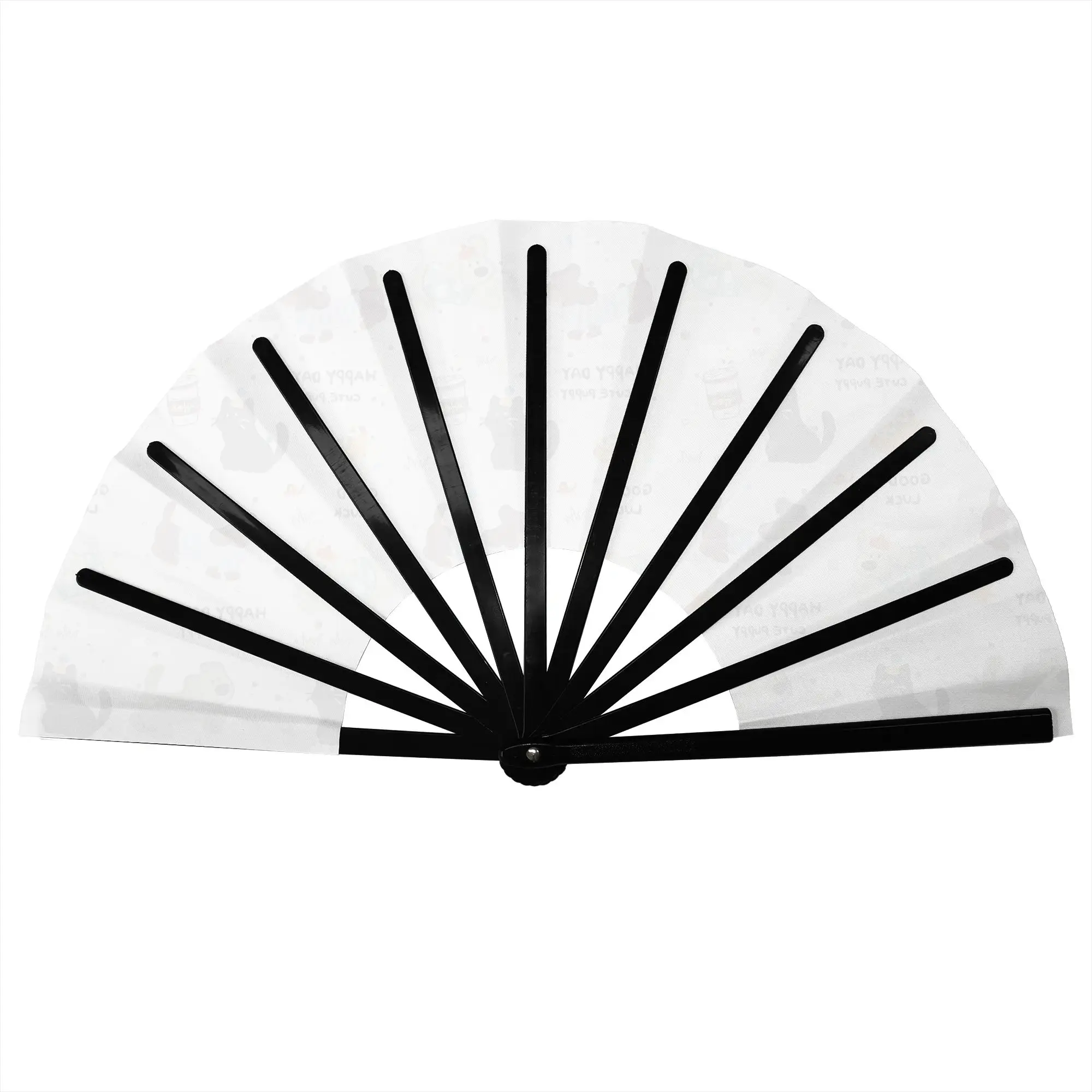 Animation Dachshund  Stylish Hand Fan Unisex Anime Printed Polyester Fan Vintage For Dancing Gift