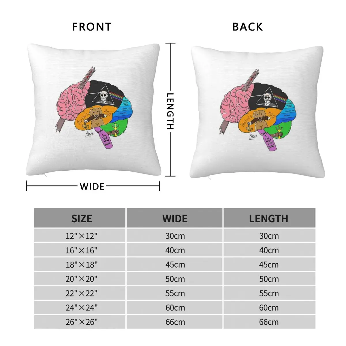 Psychology Brain Therapy Square Pillowcase Polyester Linen Velvet Pattern Zip Decor Throw Pillow Case Bed Cushion Cover