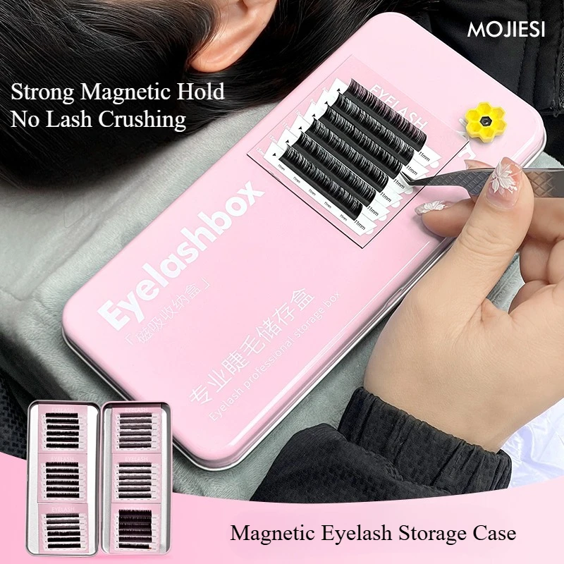 Women Magnetic Storage Box for Eyelash, False Eyelash Extension Storage Tool, Magnetic Eyelash Strips, Magnetic Headband