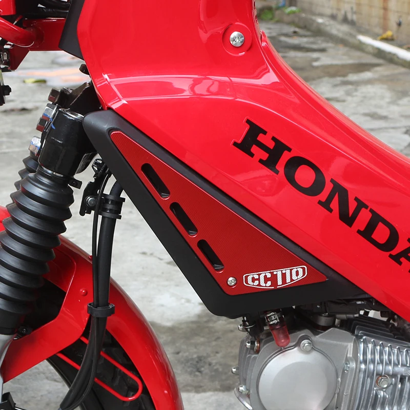 Motorcycle Accessories For Honda CC110 Cross cub CC 110 Front Panel Gurads Frame Cover Plate Protector Set CNC Aluminium