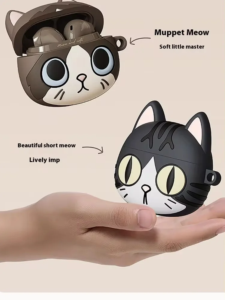 Zero Cat Earphone Wireless Bluetooth Earphones In-Ears Earbuds Cute Kawaii Headphones Long Endurance Headsets For Birthday Gift