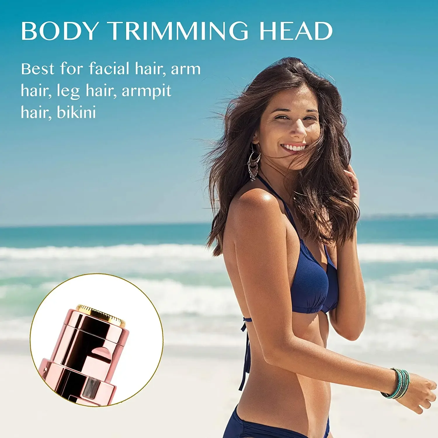 Dighealth 2 w 1 akumulatorowy trymer do brwi depilator do twarzy makijaż Mini maszynka do golenia bezbolesny depilator z wbudowanym światłem LED
