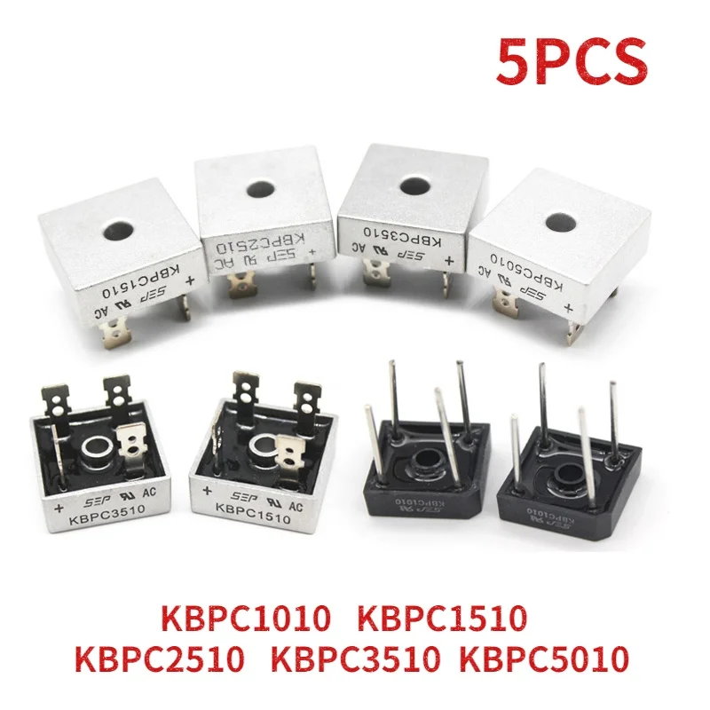 5PCS LAUBEI Diode Bridge Rectifier KBPC5010 KBPC1010 KBPC1510 KBPC2510 KBPC3510 Rectifiers 10A 15A 25A 35A 50A