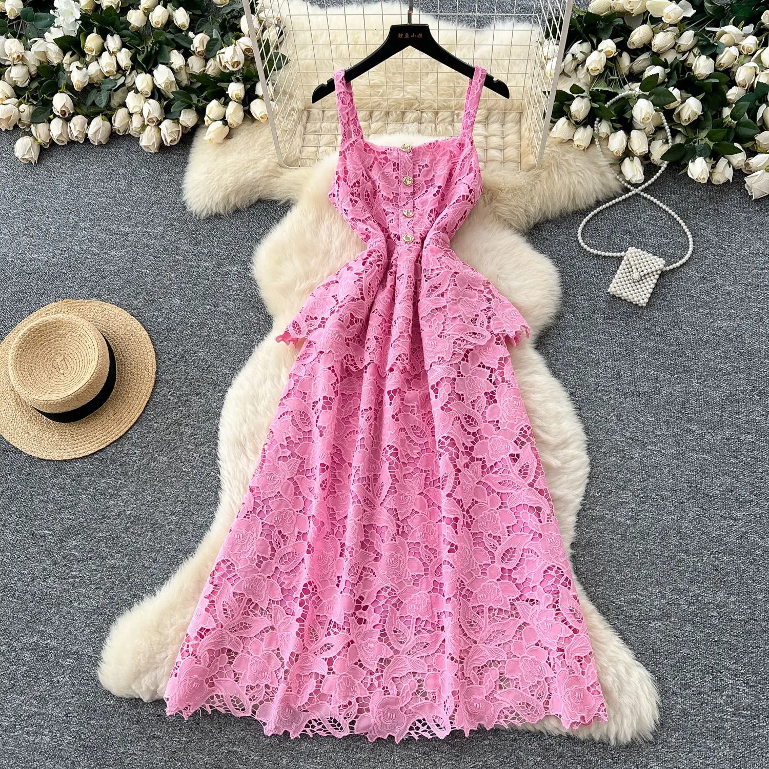 

Gown Dress Women Long Dresses Lace Sexy A Line Sling Vestidos V Neck Sleeveless Elegant Splice Y2k Streetwear Party Night