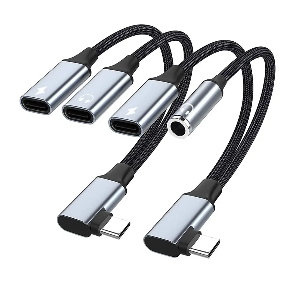 Data Transfer USB Type C Audio Converter DAC Decorder 2 in 1 OTG Adapter Laptop Mobile Phone Charging Cable Home Office