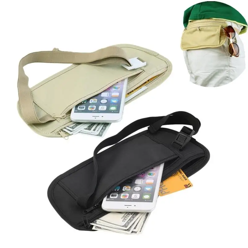 1pc Invisible Travel Waist Packs Pouch for Passport Money Belt Bag Hidden Security Wallet Gift Travel Bag Chest Pack Money Waist