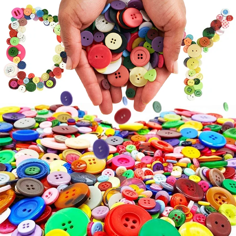 60/120/240 Stück runde kleine Knöpfe, bunt, Bastelbedarf, Nähen, Kleidung, DIY, Malzubehör, XJM