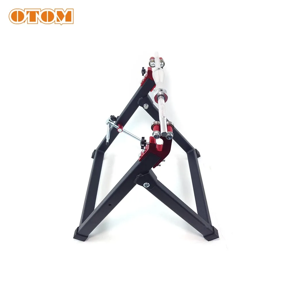 OTOM Motorcycle Wheel Balance Adjustment Frame Hub Repair Stand Rack Universal Parking Holder Spoke Ring Rim Correction Fix Tool