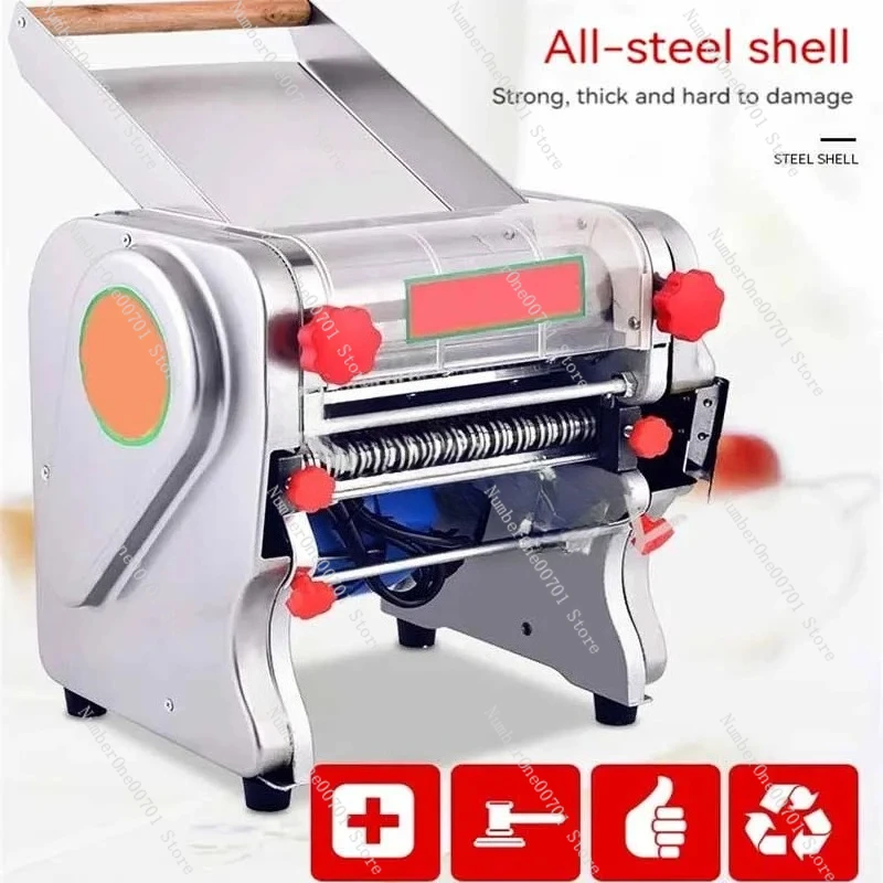 Commercial 550W Electric Noodle Press Machine Dough Roller Stainless Steel Desktop Pasta Dumpling Maker Kneading Noodle Machine