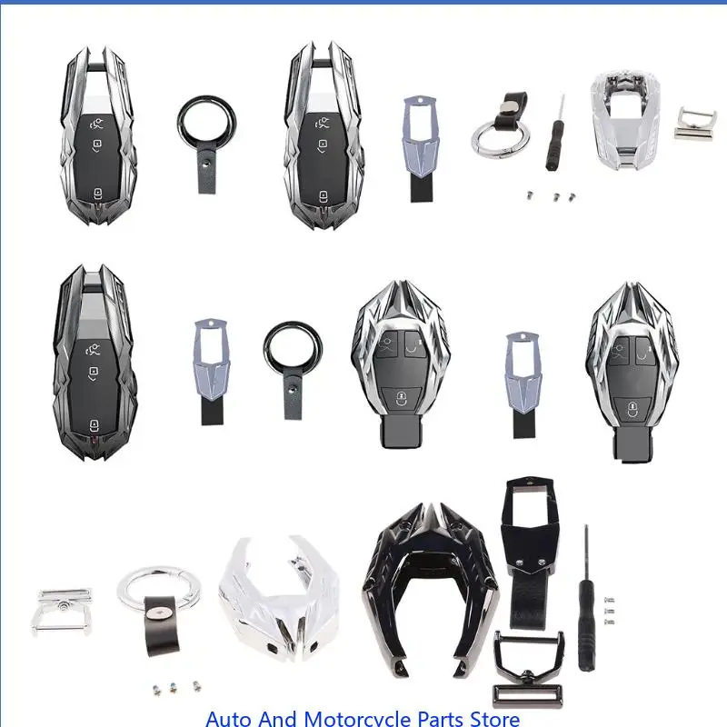 

P9FD Key Case Cover Compatible For E/C/GLE S Class A Class GLE Zinc Alloy Keyless Entry Remote Control Flip Key Fob Protector