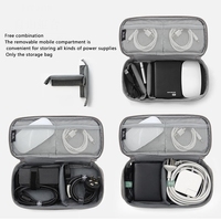 Practical-BOONA Portable Travel Storage Bag Multi-Function Storage Bag for Laptop Adapter,Power Bank,Data Cable,Charger,Black