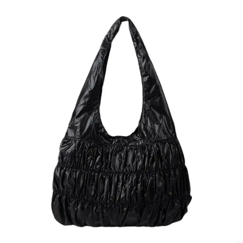 

Eye Catching Solid Pleated Shoulder Bag Large Capacity Handbag Soft and Stylish Underarm Bags for Everyday Use 20CA
