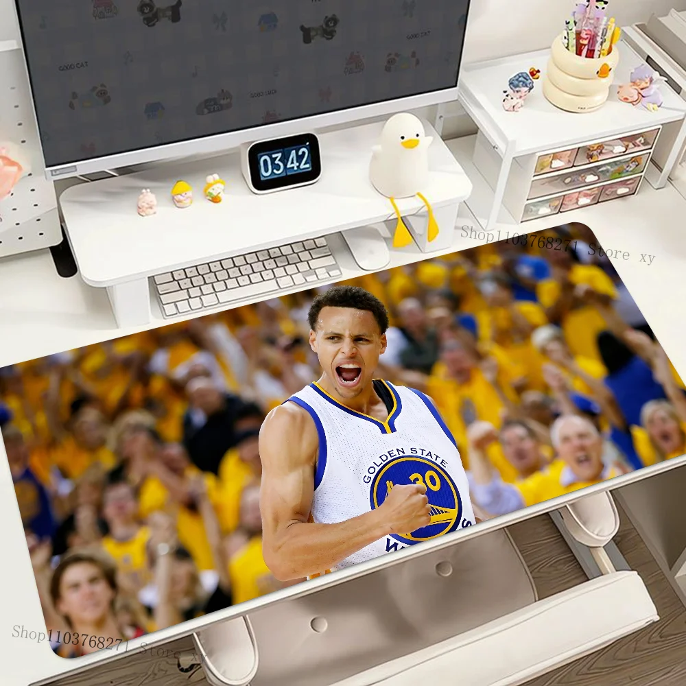 1PC B-Basketball Player S-Stephen Curry Mouse Mat Desk Mat With Pad Gaming Accessories Prime Gaming XXL Keyboard Pad Padding Mat