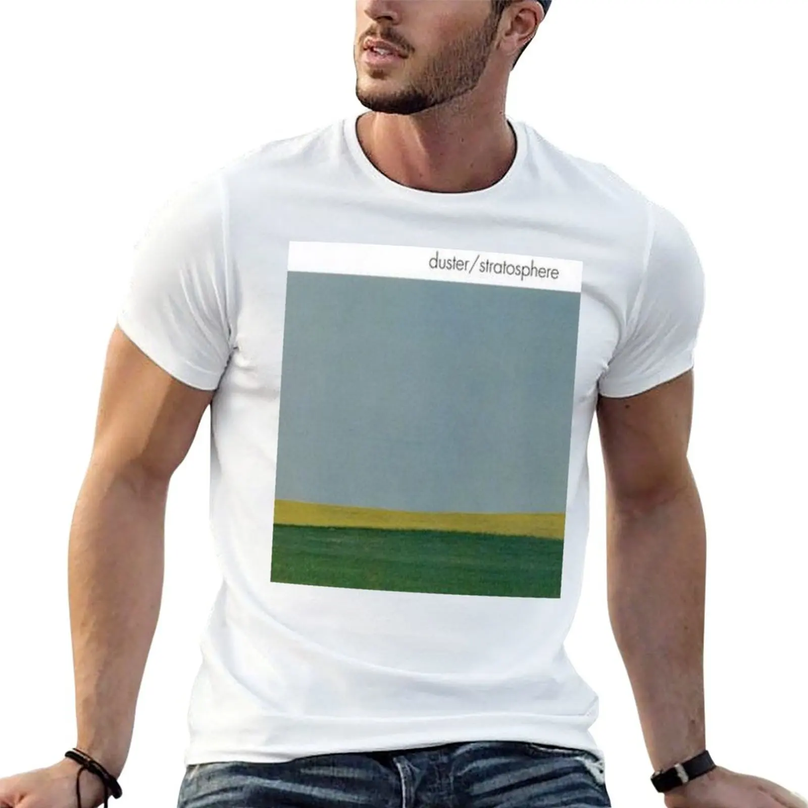 Camiseta Duster Rock Band para hombre, camiseta de algodón pesado para hombre, camisetas divertidas de algodón de alta calidad, camiseta de algodón