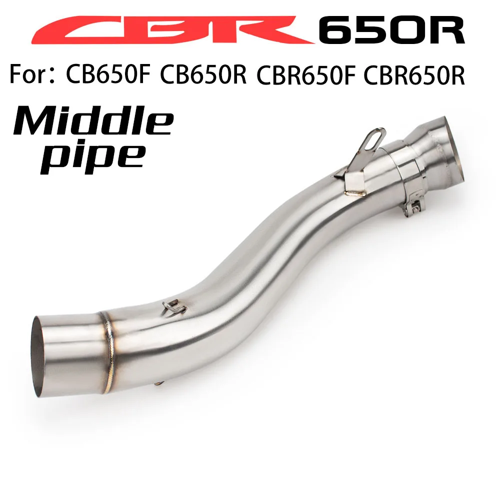 For HONDA CB650R CBR650R CBR650F CB650F Motorcycle Exhaust Racing Performance Stainless 60MM Middle Link Pipe Line Moto Escape